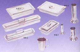 Stainless Steel Instrument Tray, Catheter Tray, Thermometer Jar, Dressing Forceps Jar