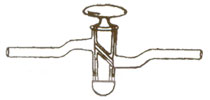 S59 Stopcocks High Vacuum  Single Oblique Bore  with Bulb Chamber